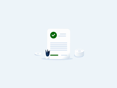 Approved animation check document illustration request has been approved ui