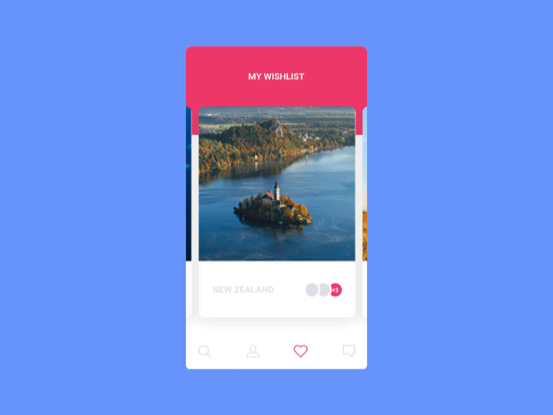 Travel Animation after effects animation card cards design detail interface mobile scroll swip ui ux