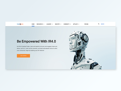 Landing Page design landing robot technology ui uiux