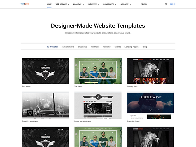 Website Templates design ui ux web category web template webdesign