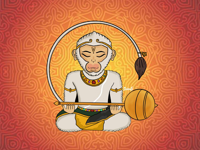 Lord Hanuman anjaneyar artwork concept art design digital art digital illustration god art hanuman illustration lord mystical ramayana spritual