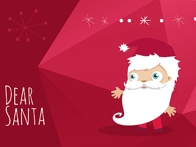 Dear Santa christmas flat illustration netvibes noel snowflake vector
