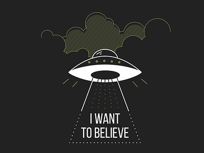 I want to believe geek ovni tee shirt typography vector xfiles