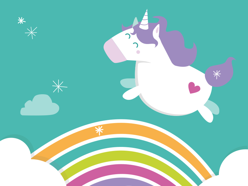 Unicorn project arc-en-ciel illustration licorne rainbow unicorn