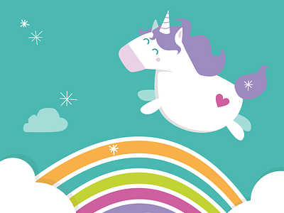 Unicorn project arc en ciel illustration licorne rainbow unicorn