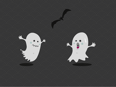 Happy Halloween !! bat ghosts halloween illustration illustrator pattern