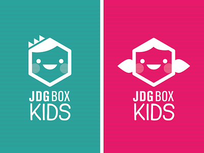 the JDGBOX kids box brand geek gold kids logo logotype