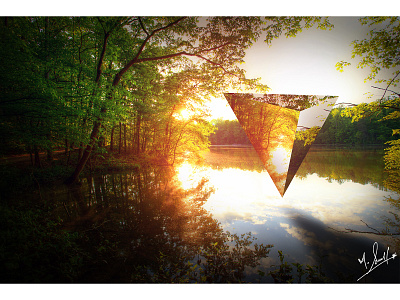 Prism Reflection with Lake adobe adobe photoshop adobediting adobephotoshop adobephotoshopcc blending compositing effects enhancing mergingphotos photoretouching reflection image sharpaning