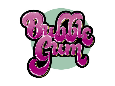 Bubble Gum calligraphy calligraphy and lettering artist design handlettering illustration lettering type typography