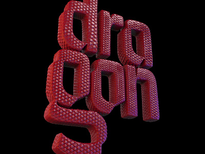 D is for Dragon Scale - 3D Lettering