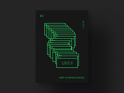 Ui Poster abstract black graphic design poster type
