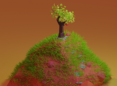 apple tree blender isometric