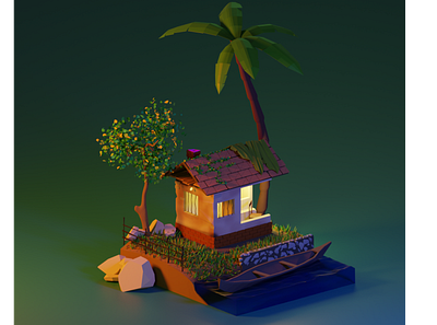 keralam 3d illustration isometric