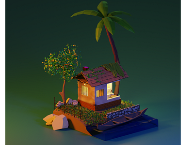 keralam 3d illustration isometric