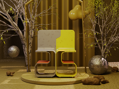 Join Chair 3d illustration blender design furniture design illustration
