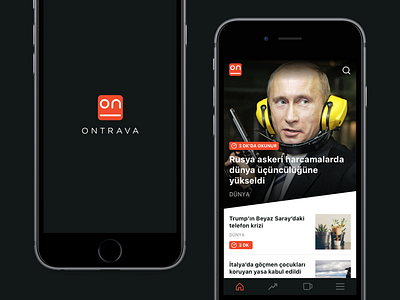 Ontrava - News App app design news ontrava ui ux