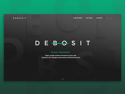 DEBOSIT Landing page