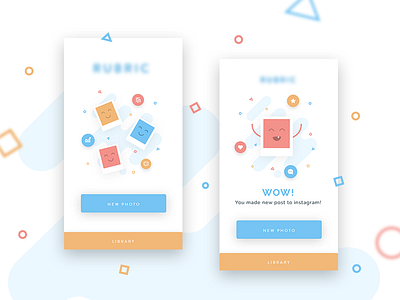 First and Last Screens app first illustration intro last onboarding ui