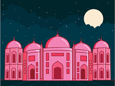 The Sat Gambuj Mosque bangla bangladesh colorful design dhaka illustration line drew vector