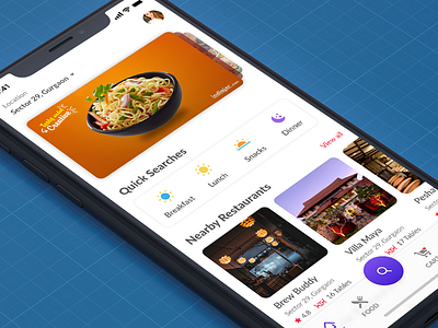 Home Screen UI | Food Delivery App