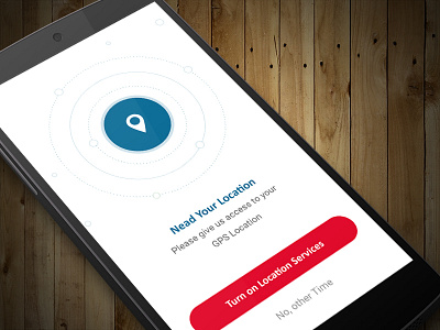 Location Permission | Pizza Delivery App app blue branding clean design flat food ios mobile ui ux white