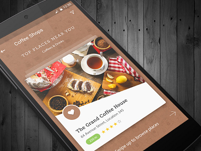 Nearby Coffee Shops | Coffee Delivery App android app branding clean design flat food home mobile restaurant ui ux