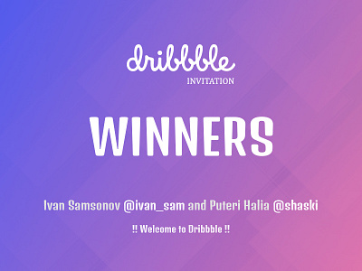 Dribbble Invites - Winners draft drafted dribbble giveaway invite winner