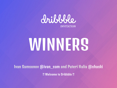 Dribbble Invites - Winners