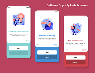 Delivery App - Splach Screen delivery design designapp mobile splashscreen ui