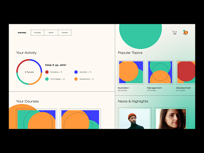 Coursey — Personal Course Page courses e learning edtech education identity design lessons membership online education product design product page promo teach ui visual identity web