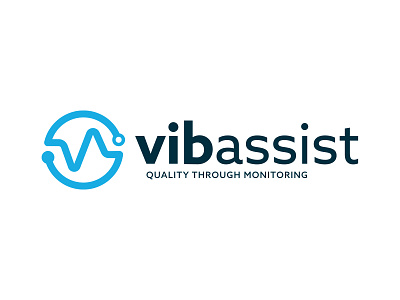 Vib-assist logo branding design flat graphic design icon logo logo design minimal vector