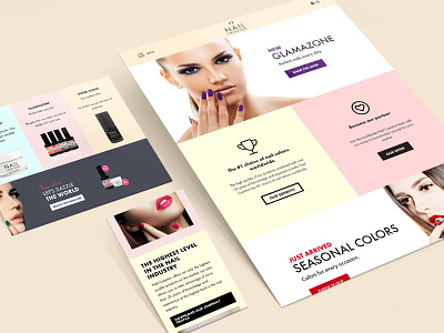 Nail Creation website branding design flat graphic design minimal pastel pastel colors ui ux web webdesign website