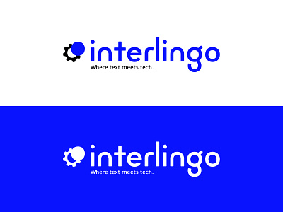 Interlingo logo branding design flat graphic design icon logo minimal typography vector
