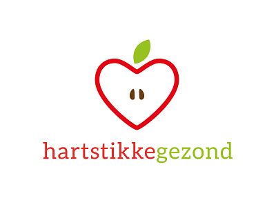 Hartstikkegezond logo branding design flat graphic design logo logo design logos typography