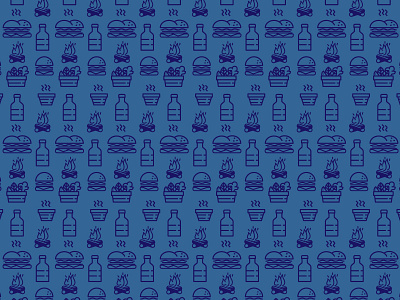 Food Fire Water illustration pattern vector