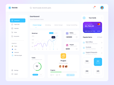 Dexlab - Dashboard Design Concept admin app colorful dashboard design interface uiux ux