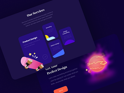 Dexlab - Content Sections 3d art agency content darktheme trending ui uidesign ux website