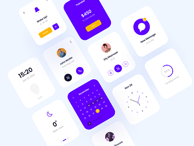 Smart Watch App design app clean colorful design minimal smart watch ui ui design ux watch