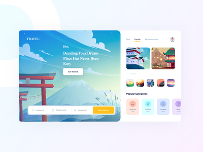 Travel Dashboard creative design dashboard design dashboard template dashboard ui dribbble best shot ios android interface minimal clean new trend modern modern design popular popular design tour app trending graphics
