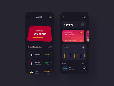 Wallet app Design Animation animation clean minimal ui design uidesign wallet wallet app