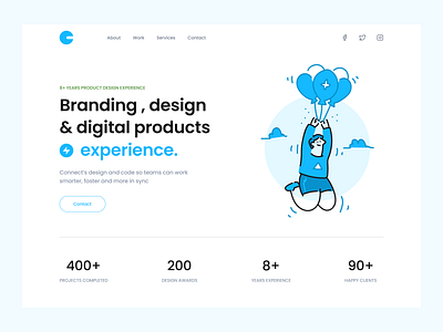 Hero Header Design clean clean ui hero hero header minimal uidesign web webdesign