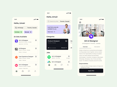 DJOBS - Mobile App Design application clean job app mobile app mobile design ui ui design