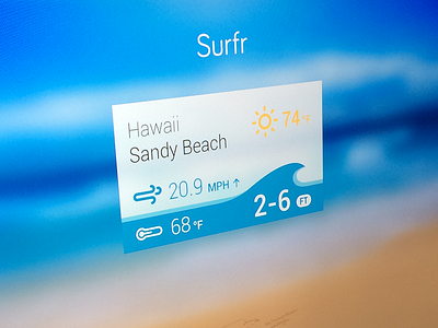 Surfr - Google Glass App Concept app beach board glass google report sea speed surf wave weather wind