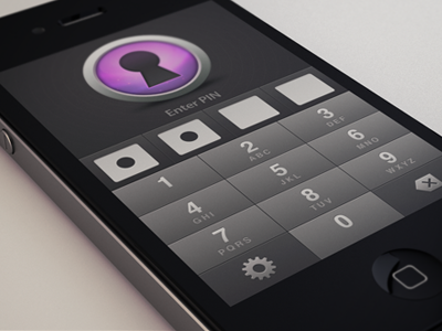 Password case iPhone app pin screen