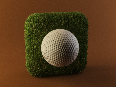 Golf App Icon 3d golf icon render