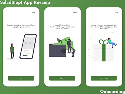 SaladStop! App Revamp - onboarding