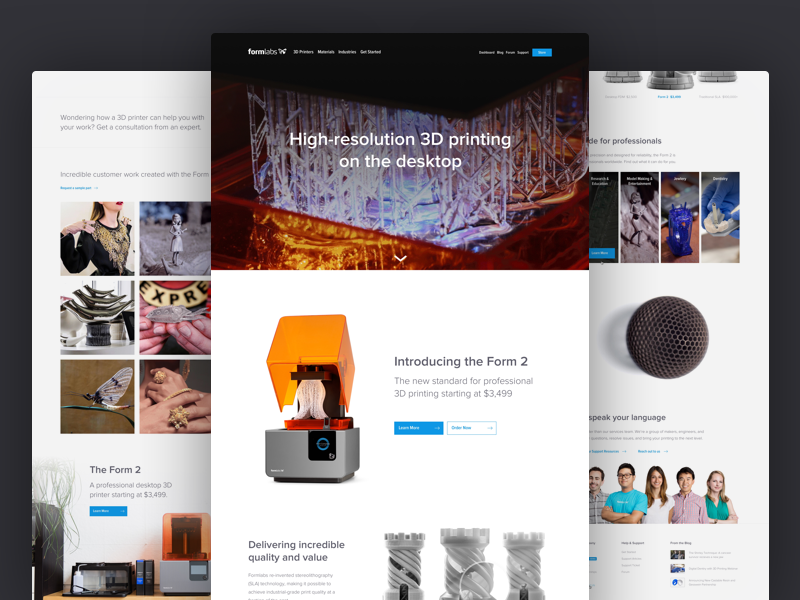 Formlabs.com Redesign Teaser by Ehsan Noursalehi on Dribbble