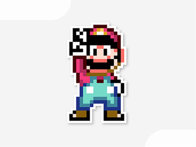 Mario 8bit character illustration mario nintendo