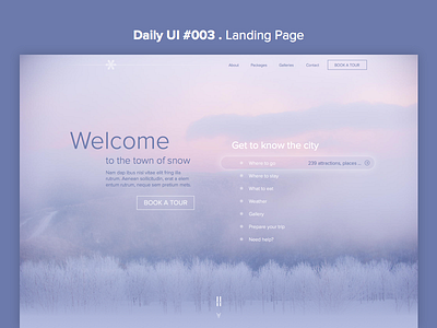 DailyUI #003 Landing Page