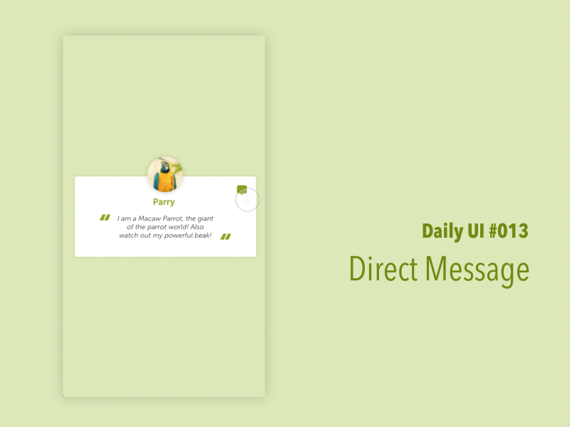 Daily UI #013 Direct Message dailyui direct message
